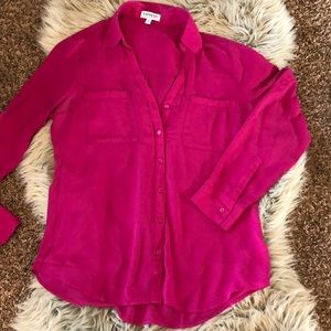 Express Magenta Portofino Shirt